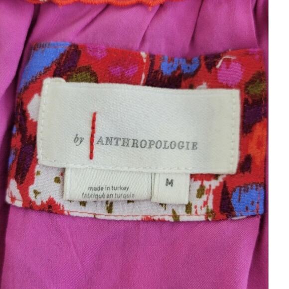 Anthropologie Dress Womens Medium Robin Tiered Mini Dress Ruffle V-neck Dress - Picture 10 of 12